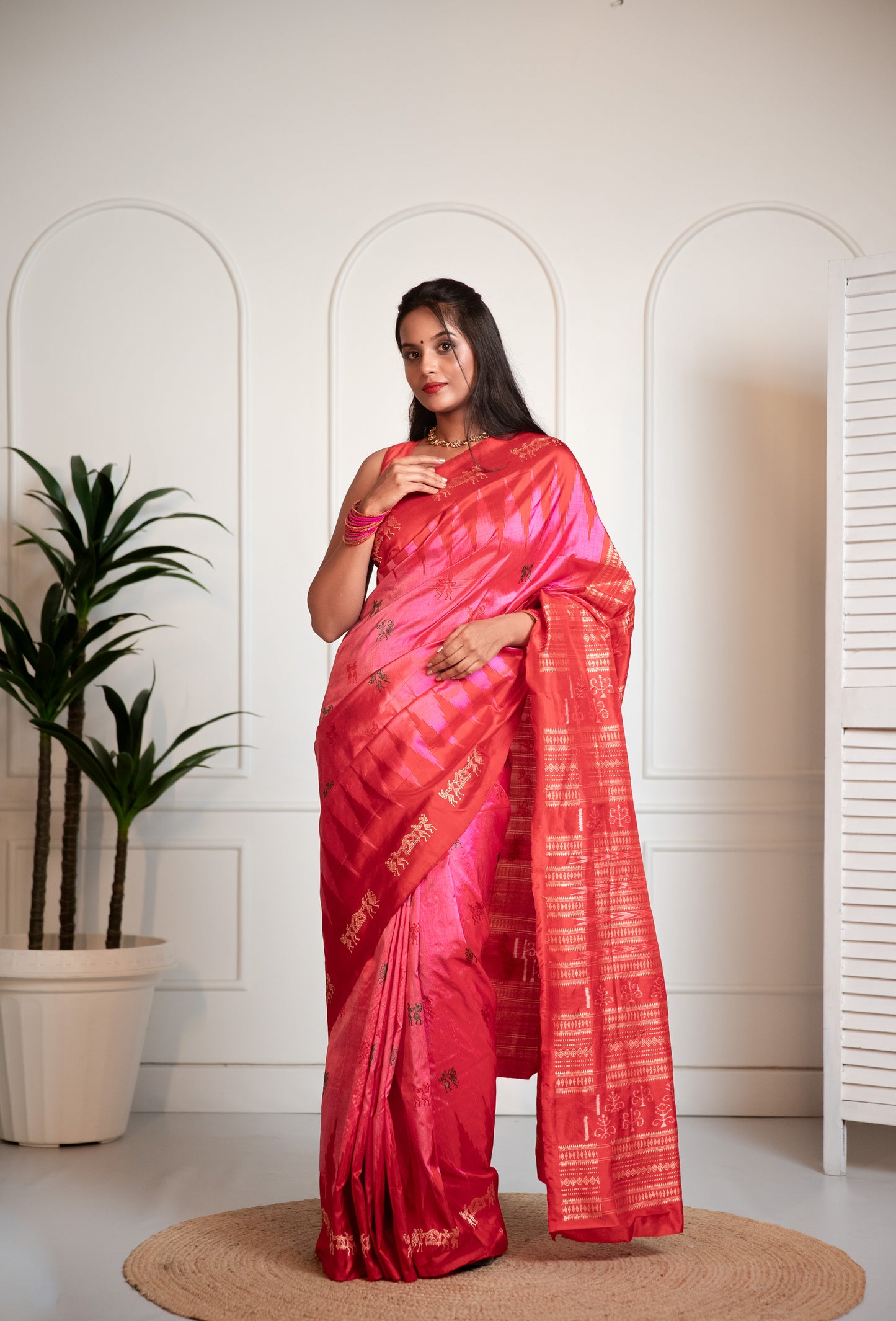 Sabari Saaj Green Pure Silk Saree