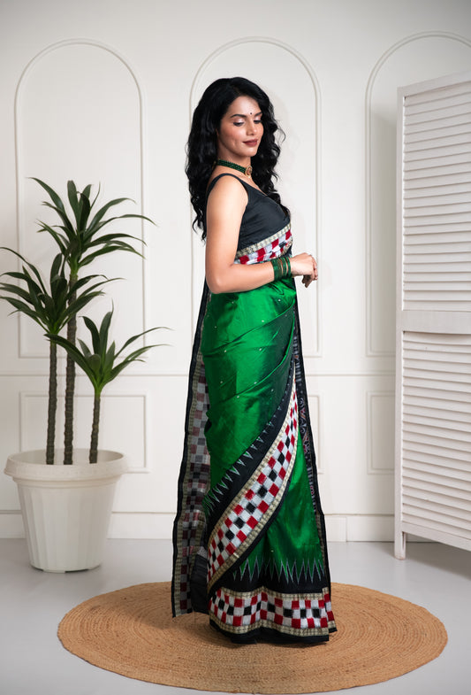 Pasapali Raw Silk Saree - Green