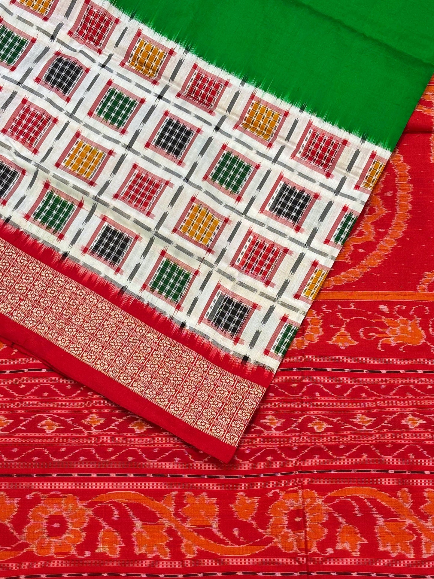 Ashwini Border Pure Silk Sambalpuri Saree
