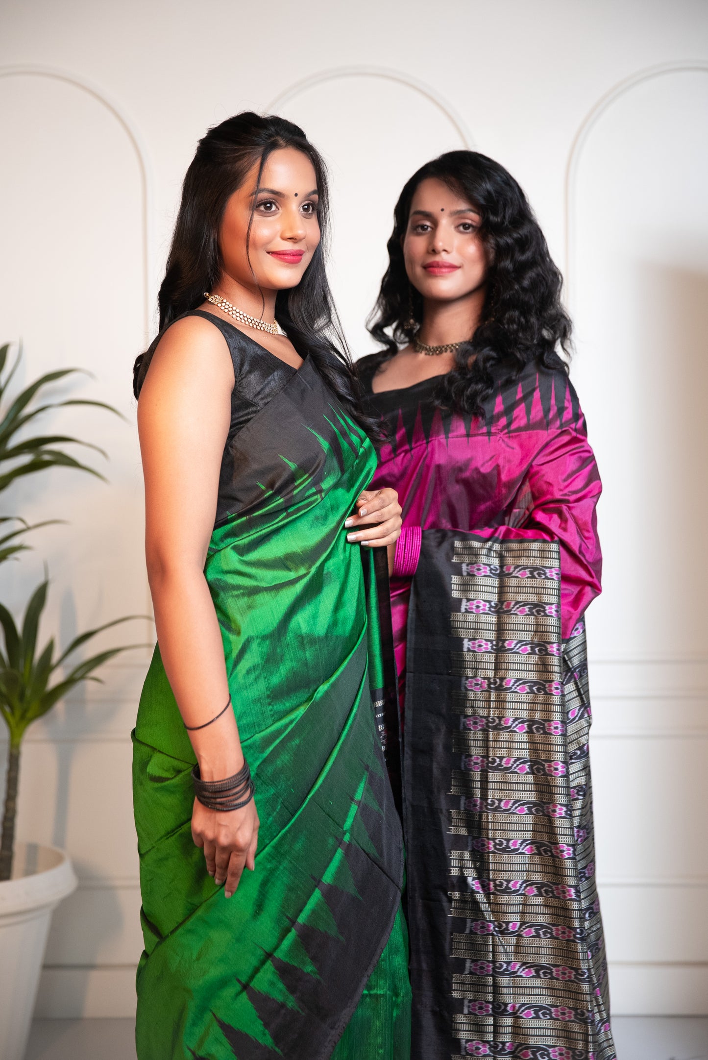 Pink Elegant Ikkat Saree