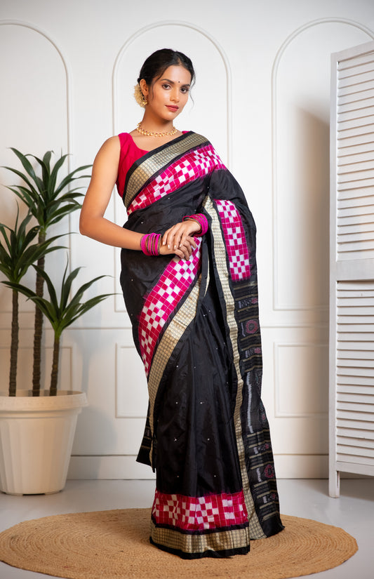 Raat Rani - Pasapali Border Raw Silk Saree