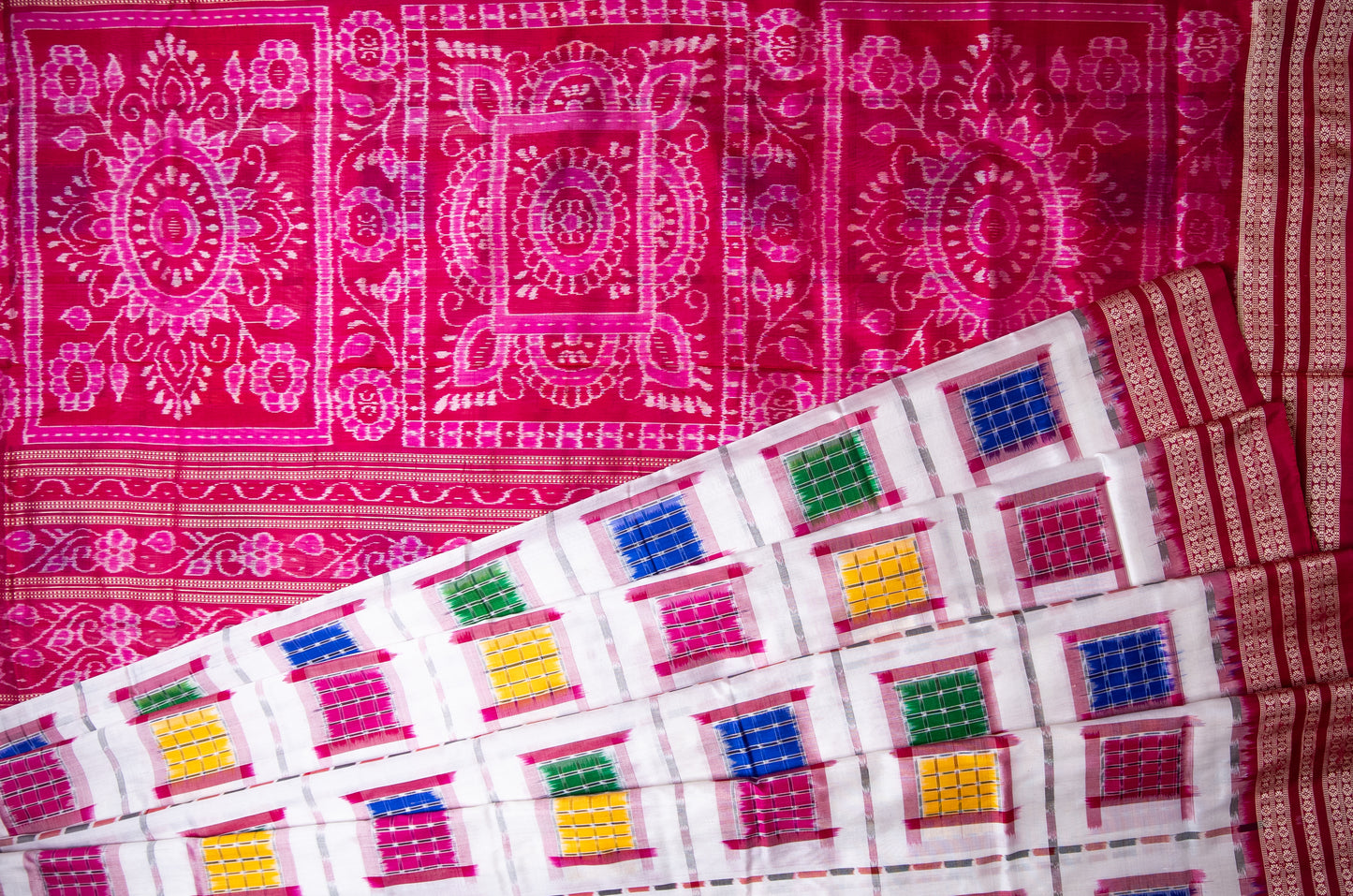Ashwini Full Body Samblapuri Pure Silk Saree