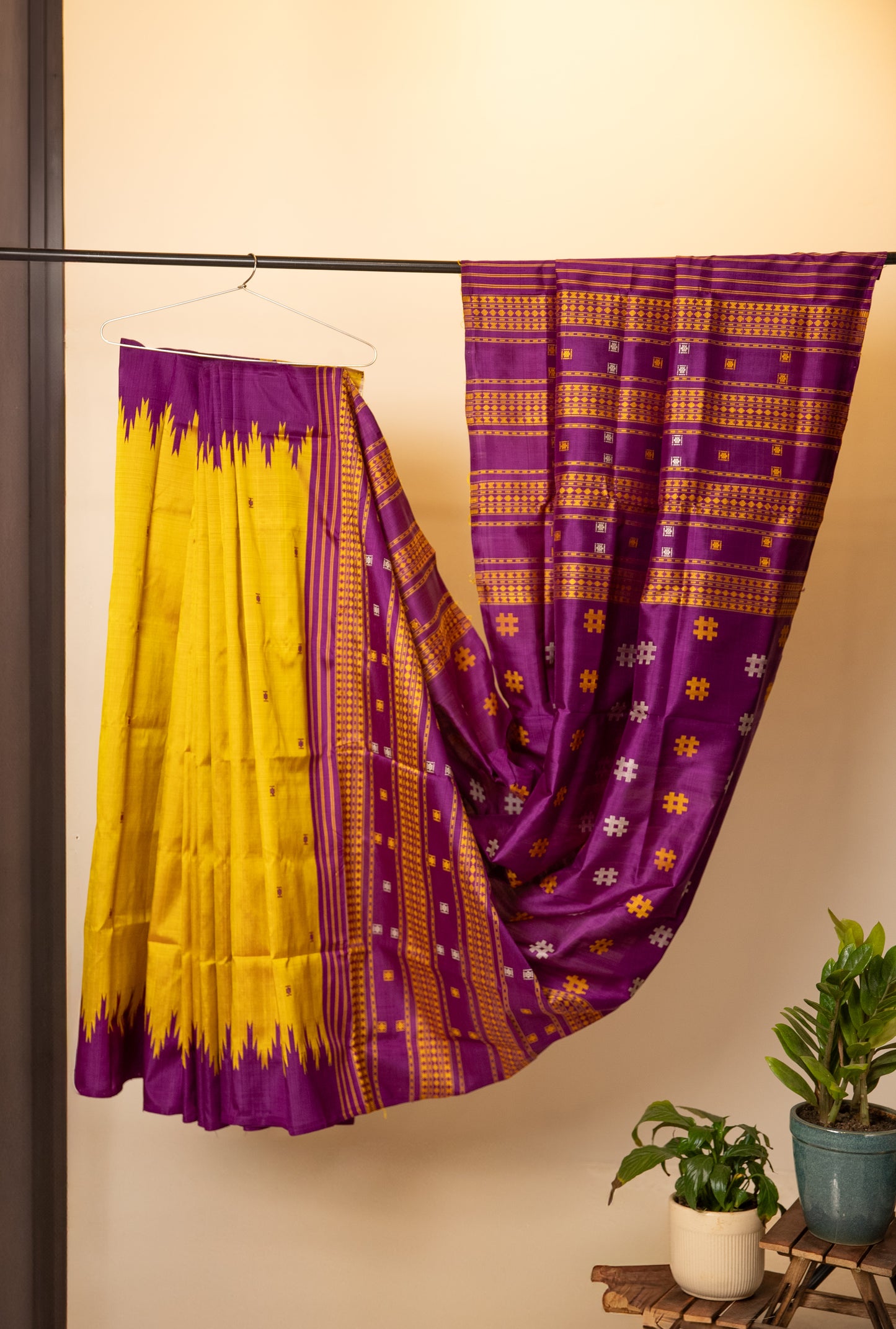 Berhampuri Double Pallu Pure Silk Saree