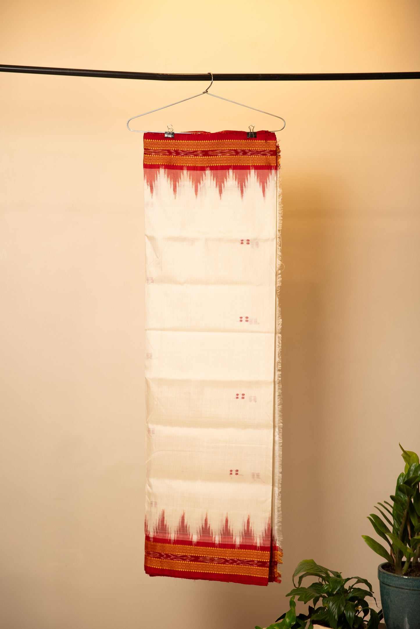 Beige Khandua Pure Silk Saree