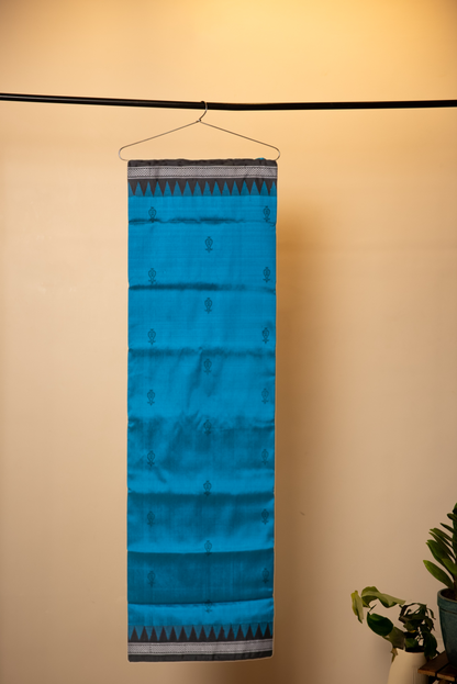 Firozi Berhampuri Double Pallu Pure Silk Saree