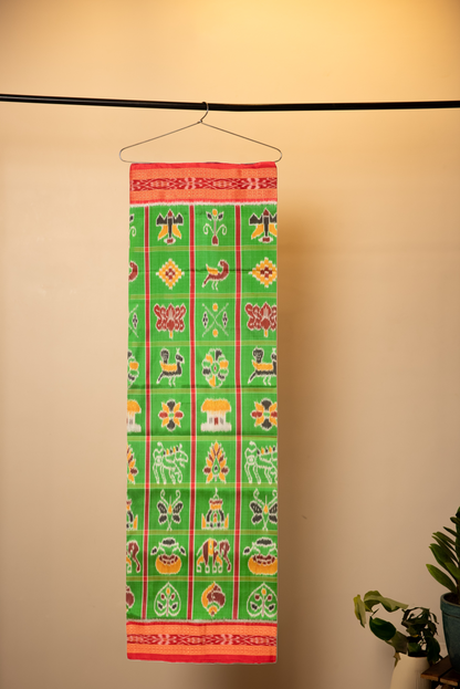 Khandua Green Pure Silk Saree