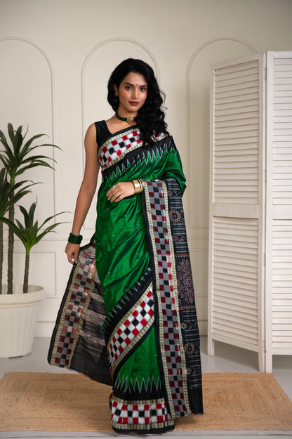 Pasapali Raw Silk Saree - Green